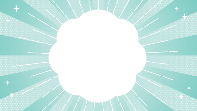 Mint green abstract background with copy space and white frame for sale promotion banner design ミントグリーン 抽象背景 白い枠 コピースペース セール バナー用 グラデーション背景