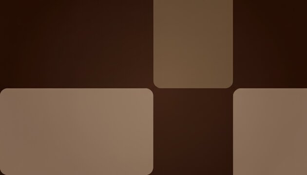 Abstract geometric pattern with rounded rectangles in varying shades of brown and beige creating a modern minimalist and sophisticated background for design projects and digital