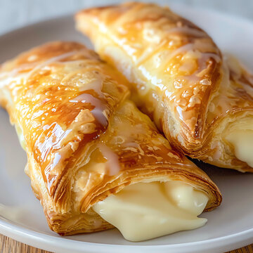 Freshly Baked Quesitos with Cream Cheese Filling