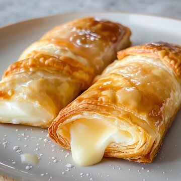 Freshly Baked Quesitos with Cream Cheese Filling