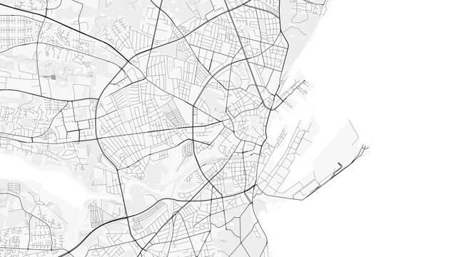 Aarhus City Map. Minimalist black and white line art poster for printing, wallpaper, wall art, and map resources for home and office decor.