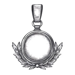 Obraz premium Blank Medal Award Symbol Vector Illustration