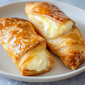 Freshly Baked Quesitos with Cream Cheese Filling