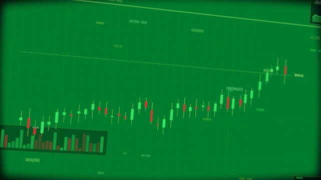 Vertical video: Showing candles breaking resistance on trading app, buyers pushing price on volume