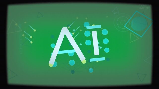 AI mark forming on transparent canvas, right particles firing circuits, nodes organizing into logo