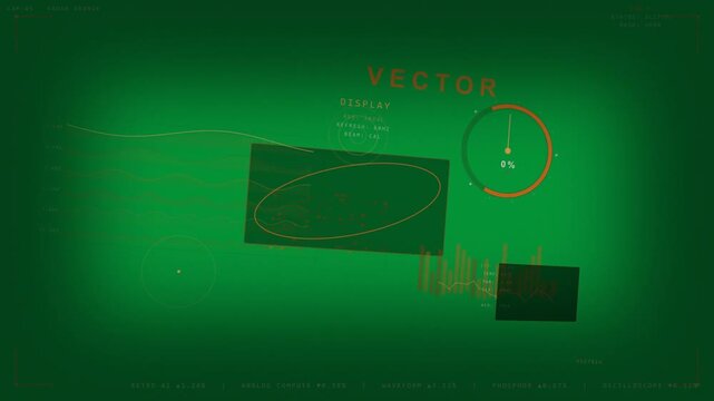 On data update vector HUD sliding, dots shifting, color shifting on transparent layer for analytics