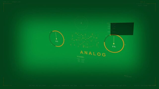 Scan starting ANALOG HUD left gauge swinging 8% dots scanning tracking signal transparent bg