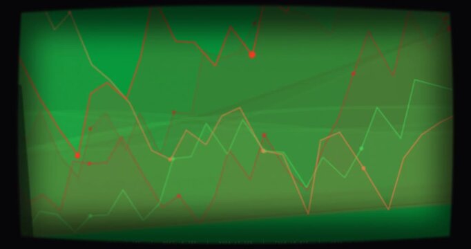 Incoming data driving layered chart, pulsing lines marking peaks for metrics, transparent backdrop