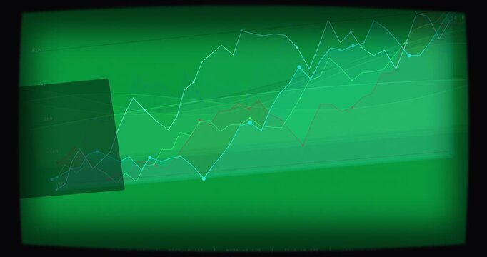 On play, HUD chart growing left-right, markers lighting peaks, showing trends on transparent bg