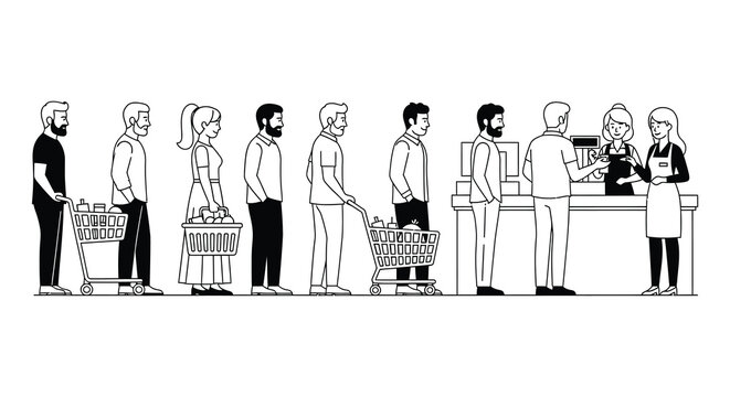 Customer paying with a smartphone at a retail checkout counter