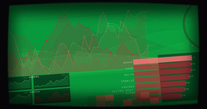 Charts growing left starting dashboard animating on transparent canvas, bars sliding, showing data