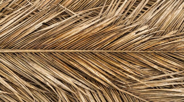 Seamless texture of layered palm frond segments with linear natural patterns.