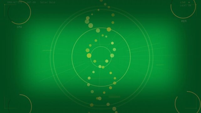 HUD target fading in at second 0 on transparent canvas, sending particles visualizing telemetry