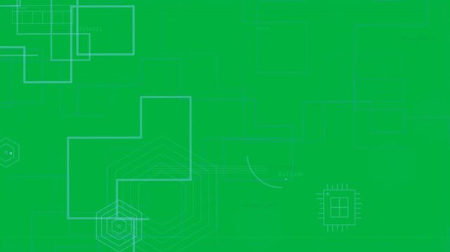 Thin cyan line appearing, HUD assembling and scanning on transparent canvas, showing system status