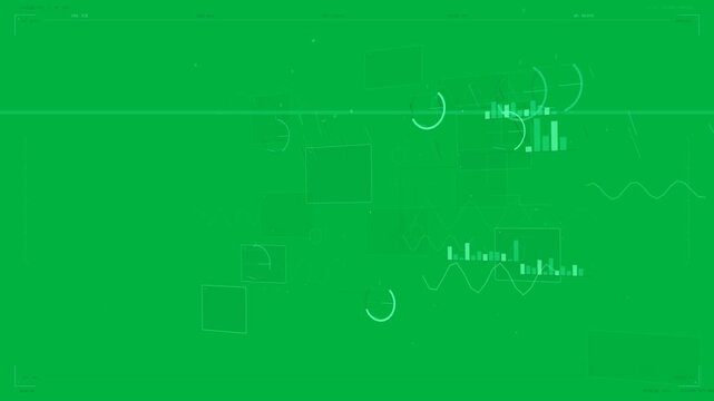 Neon-teal HUD forming on transparent, top scanline sweeping, panels growing into organized display
