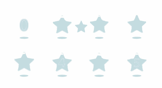 Rating stars animation. Feedback or review concept.