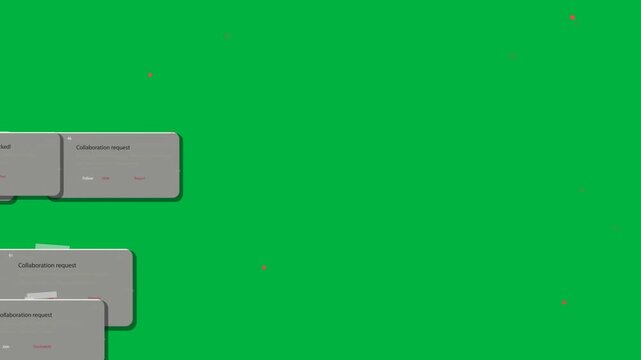 After pause pink marks staying gray cards sliding stacking exiting for alerts on transparent layer