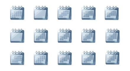 Fototapeta premium Calendar icon set for event planning concept