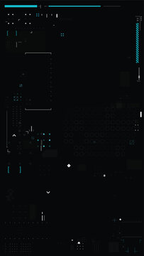 Vertical Cyber futuristic style video overlay template 0002