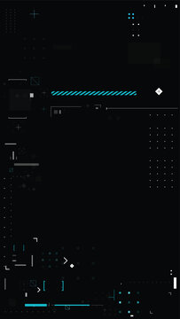 Vertical Cyber futuristic style video overlay template 0010