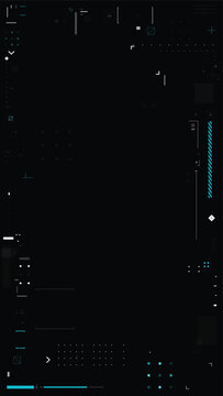 Vertical Cyber futuristic style video overlay template 0009