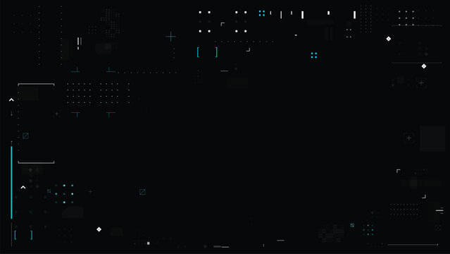 Cyber futuristic style video overlay template 0010