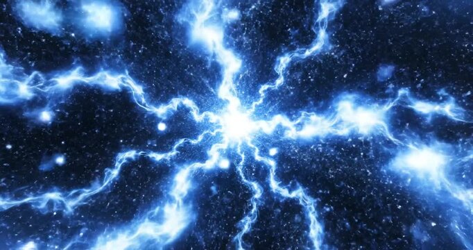 Electricity Lightning Blue Energy.