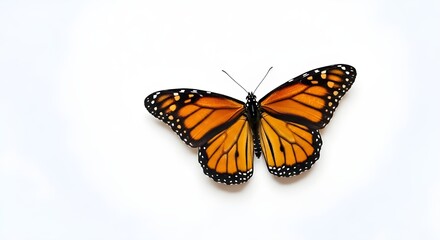 Fototapeta premium Monarch Butterfly Isolated on White Background
