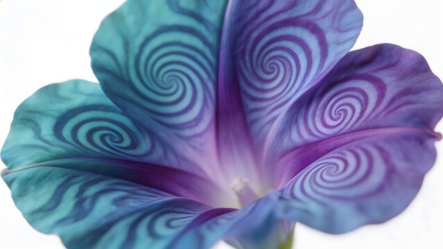 Colorful flower with spiral patterns