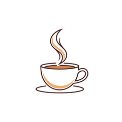 Obraz premium A steaming hot cup of coffee.