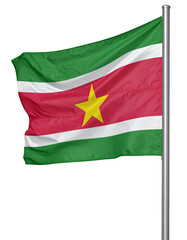 Obraz premium Flag of Suriname Islands Isolated on transparent or white background