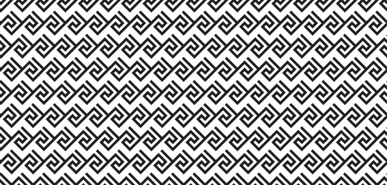 greek seamless pattern. Vector background for the fabric cloth, ceramic floor, ornament textile, texture. old ancient ornament with key element. Abstract black and white geometric line