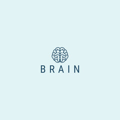 Fototapeta premium Brain logo icon design template vector illustration