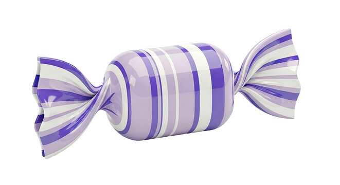 Purple and White Striped Hard Candy