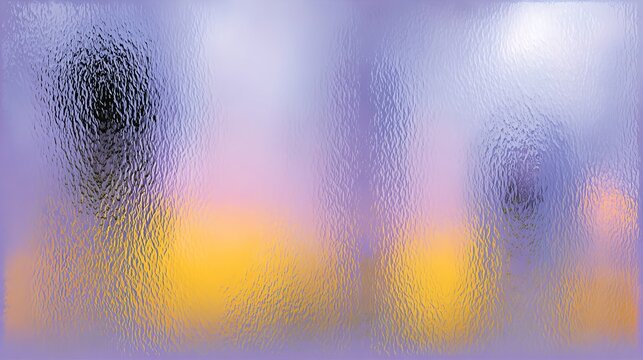 A vibrant abstract artwork featuring a textured purple and yellow sunset