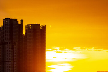 겨울,일출,노을,고층아파트,서울 © JinChang