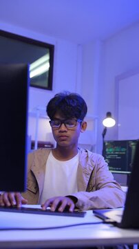 Programmer developer coding script