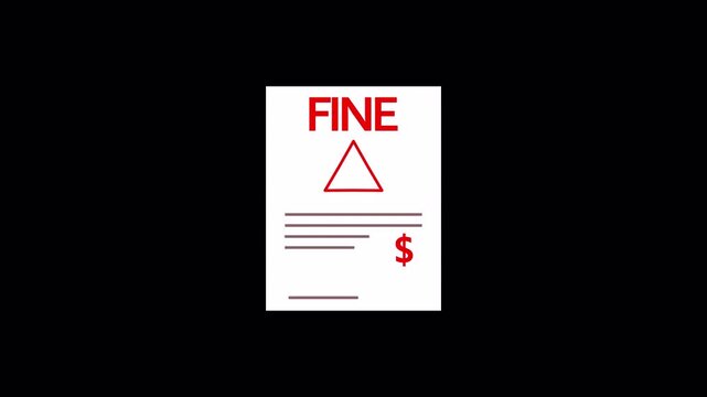  receives a fine letter fine animation in transparent background in 4k animation receive the fine letter with alpha channel