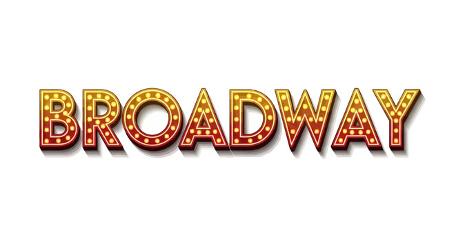 Broadway Sign with Lights.