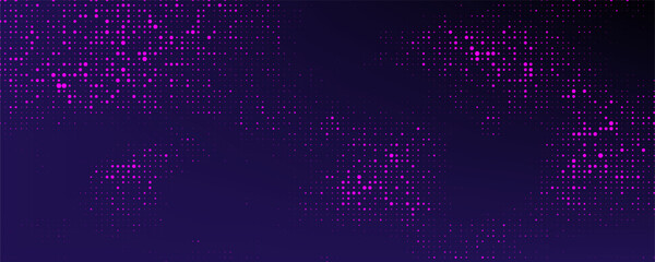 Obraz premium Bg with pixel pattern - blue and purple gradient mosaic for digital design.