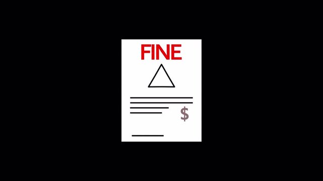  receives a fine letter fine animation in transparent background in 4k animation receive the fine letter with alpha channel