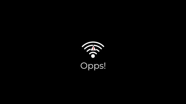 opps network error popup with wifi warning animation.