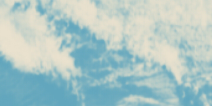 retro sky pattern on old paper background. raster vintage clouds