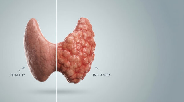 Thyroid hormone imbalance t3 t4 gland anatomy inflammation