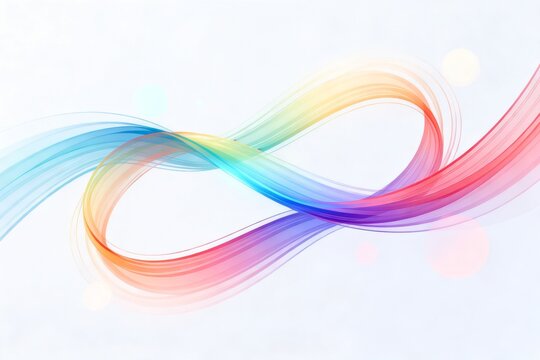 Colorful flowing ribbon design