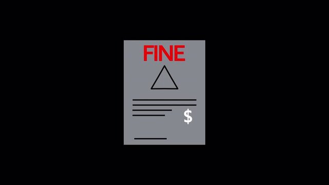  receives a fine letter fine animation in transparent background in 4k animation receive the fine letter with alpha channel