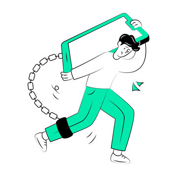 A drawing style illustration representing a social burden

