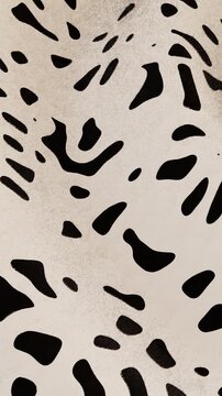 Vertical abstract 3D dalmatian fur dog animal pattern fabric stripes horizontal background loop animation template copyspace wallpaper texture wildlife nature fashion textile black white monochrome