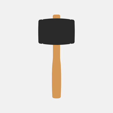 Rubber Mallet Tool for Striking Objects.