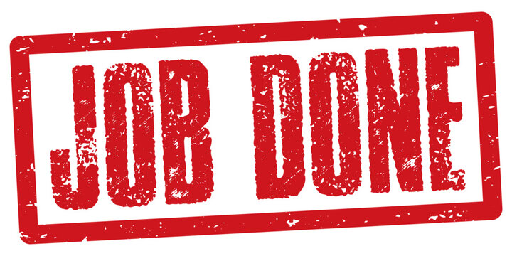 Job done red grunge rubber stamp